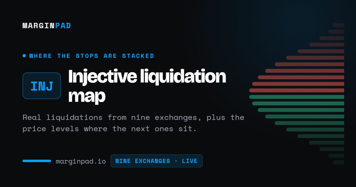 Injective (INJ) Liquidation Map - Live, Free, No Login | MarginPad